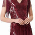 BABEYOND 1920s Flapper Dress Fringed Sequin Dress Roaring 20s Fancy Dress Gatsby Costume Dress V Neck Vintage Beaded Evening Dress WineRed, L
