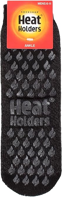 HEAT HOLDERS SOCKSHOP Mens Thermal Ankle Slipper Socks Pack of 1 Navy 12-14