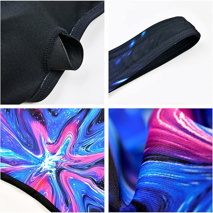 Veranobreeze Women’s Athletic Print One Piece Swimsuits Training Swimwear Racerback Competitive Bathing Suit for Women