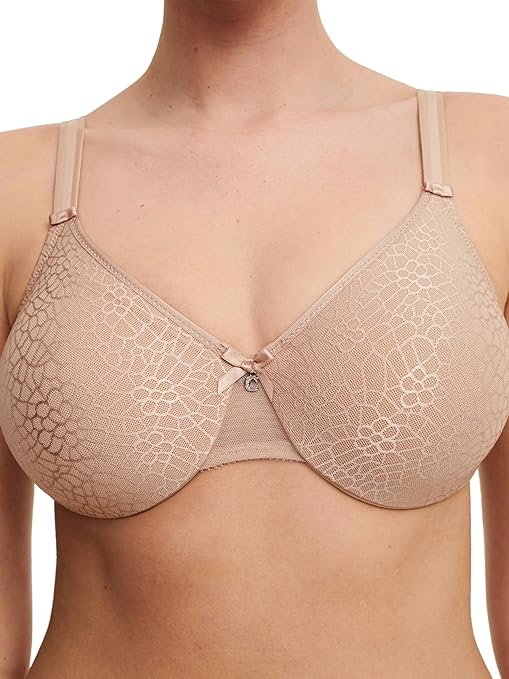 Chantelle Women's, C MAGNIFIQUE, Covering Molded Bra, Women's invisible lingerie, Nude, 34G