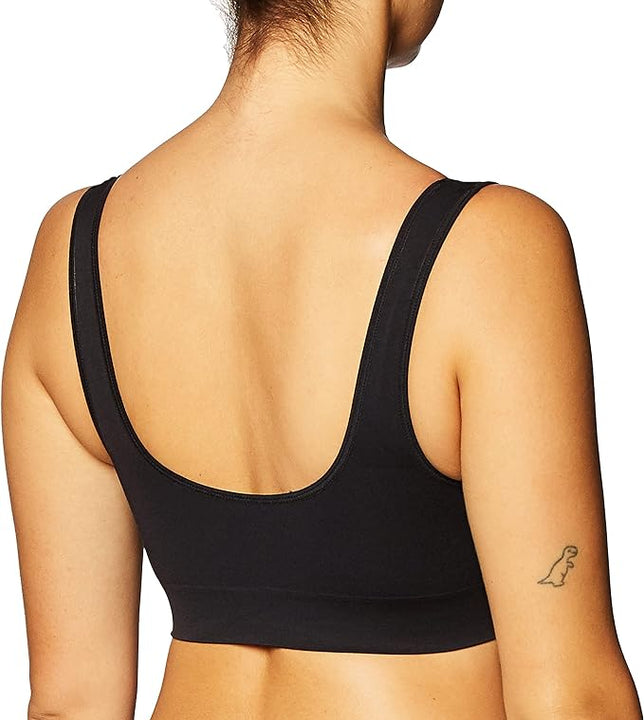 Rhonda Shear Ahh Women's Seamless Leisure Bra, Black, L
