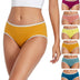 TUTUESTHER Cotton Hipster Knickers Ladies Low Rise Underwear Panties No Show Full Coverage Briefs 6 Pack(16,Purple Red/Chrome Yellow/Vivid Blue/Rogue red/Bright Yellow/Grey-Green)
