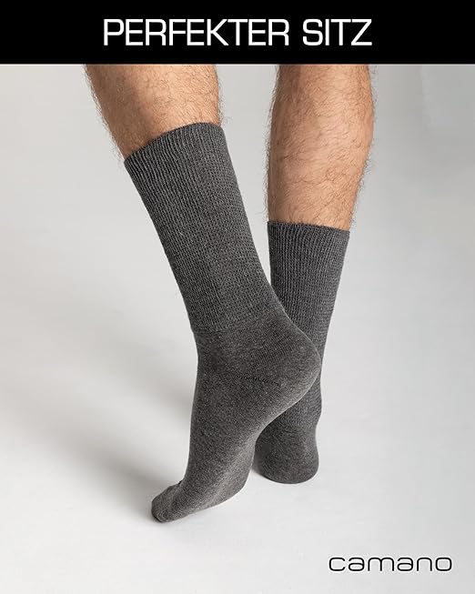 Camano Crew Online Unisex Diabetic Socks 4p, Black, 9-11