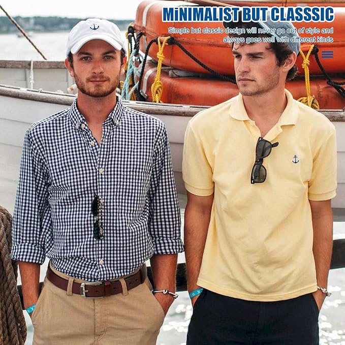 GSG SINCE 1998 Men's Genuine Leather Belt - Classic 38mm Wide Belt for Casual, Dress, Work & Special Occasions - Fits Jeans, Pants & Suits, Coffee, 38-42"