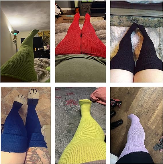 Plus Size Womens Thigh High Socks for Thick Thighs- Extra Long & Thick Over the Knee Stockings- Leg Warmer Boot Socks