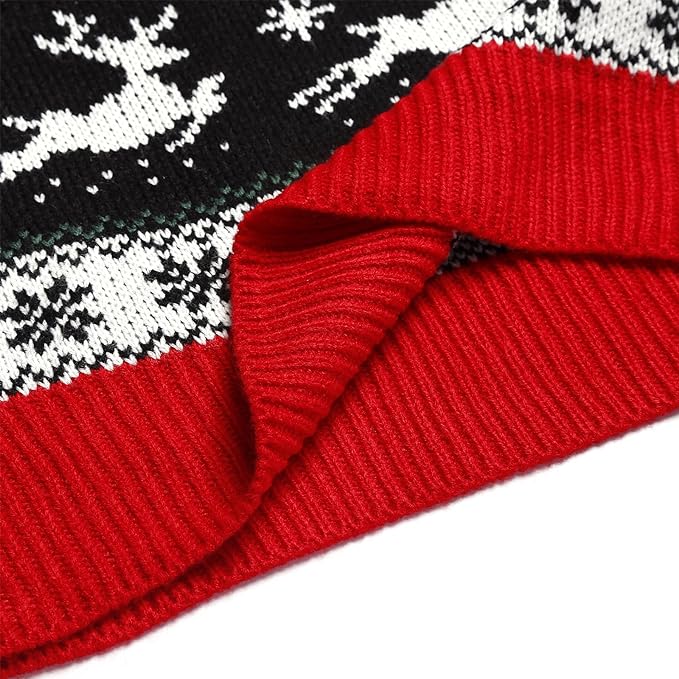 COOFANDY Mens Funny Christmas Jumper Turtleneck Knitted Ugly Xmas Sweater Pullover