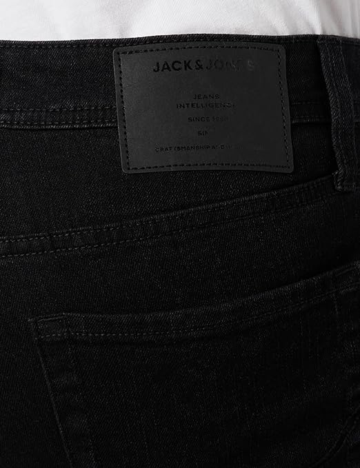 JACK & JONES Men's Jjiliam Jjoriginal Sq 356 Jeans, Black Denim, 29W/30L
