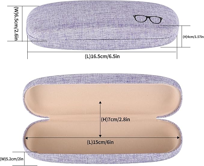 SHACHENH 4 Pcs Glasses Case Hard Shell Eyeglasses Case, PU Leather Protective Glasses Cases, Sunglasses Case, Spectacle Cases for Women Men, Hard Glasses Cases for Sunglasses Reading Glasses Storage