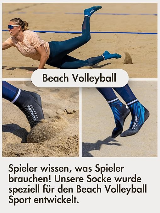 Beach Volleyball Apparel Neoprene Sand Socks (Black, UK 5-7.5 M