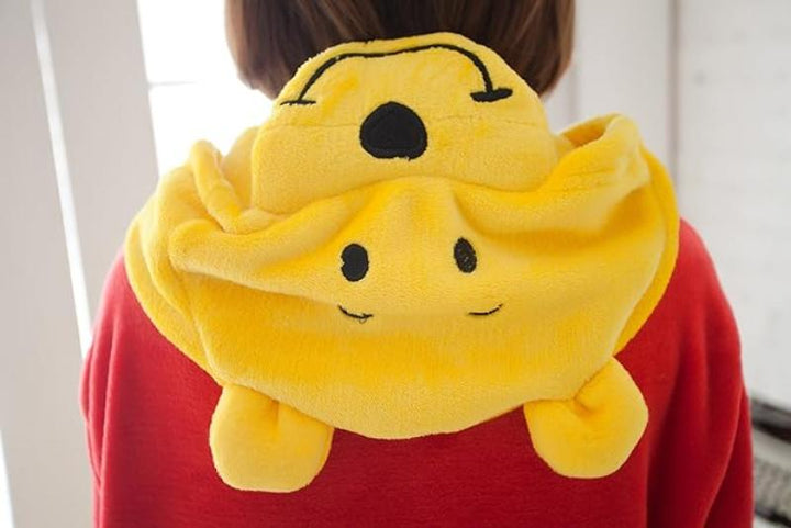 FunnyCos Animal Onesie Adult Halloween Pajamas Cosplay Costume Hooded Loungewear Winnie the Pooh S