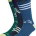 Adidas Unisex nd Love Crew 3 Pairs Crew Socks, collegiate green/black/arctic night, 5.5K-7K