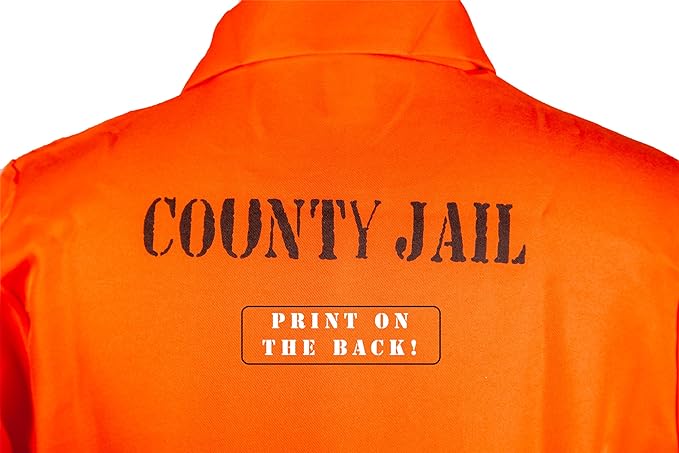 Wicked Costumes Men’s Orange Convict Fancy Dress Costume – X-Large