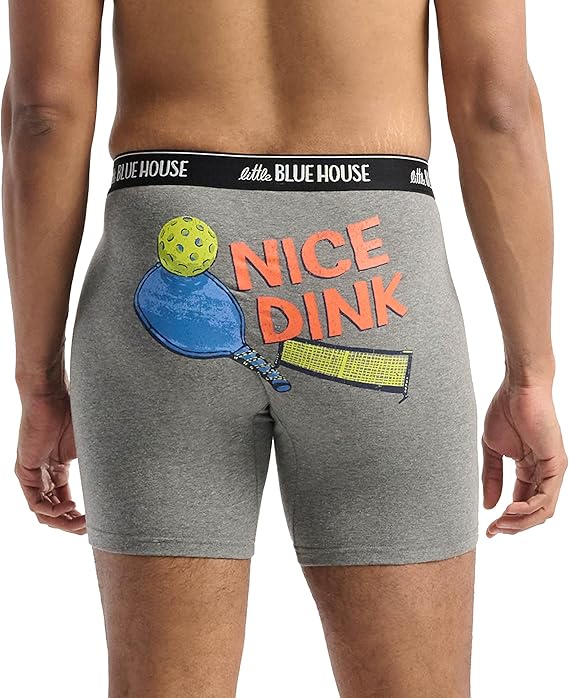Little Blue House Men's Funny Boxer Briefs, Nice Dink, Medium