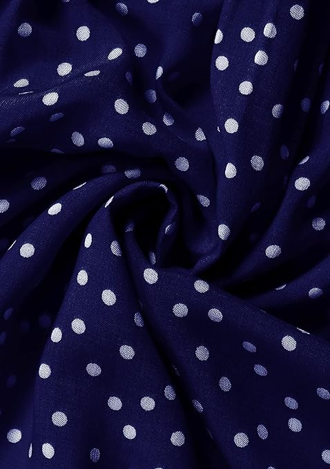 EFOFEI Women's Sleeveless Long Summer Dress Off Shoulder Elegant Dress Plain Swing Dress Halterneck Maxi Evening Dress, Royal Blue Polka Dot, L