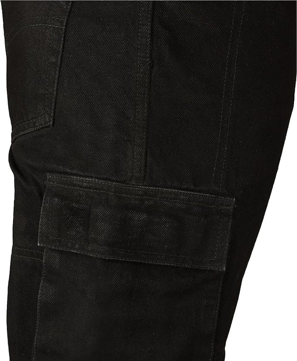 GREAT BIKERS GEAR - Motorbike Motorcycle Armour Cargo Trouser Pants Jeans Protective Men Bike with Free CE Approved Protectors Black