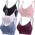 BQTQ 5 Pieces Camisole Bras for Women V Neck Camisole Bralettes Seamless Sleeping Bra with Straps and Removable Pads for Women Girls, M