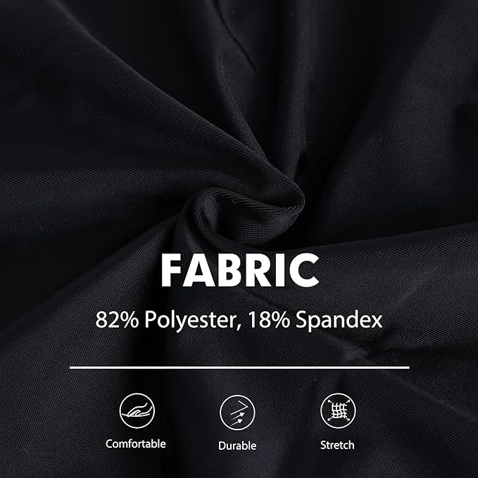 ECUPPER Women's Mid Waist Swimming Capris Shorts Knee Length Swim Leggings Bottom Pants Black XL