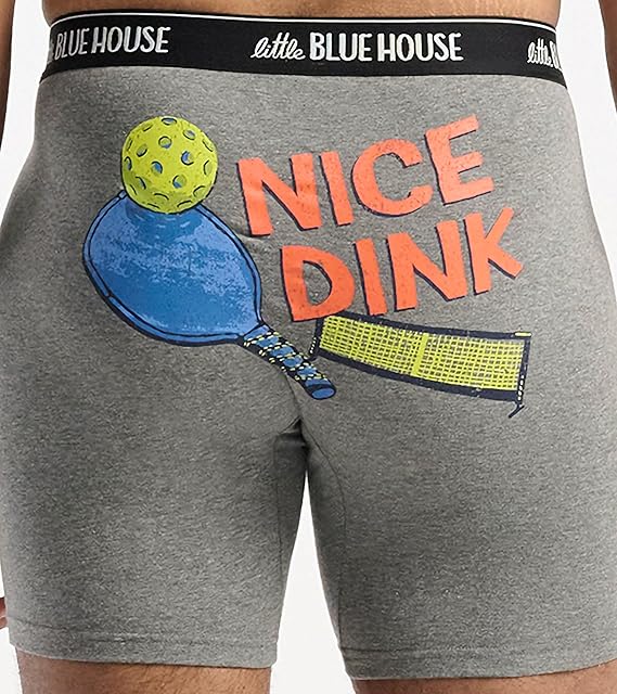 Little Blue House Men's Funny Boxer Briefs, Nice Dink, Medium