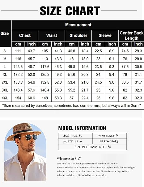 COOFANDY Mens Linen Shirts Short Sleeve Summer Button Down Beach Shirt, White, M