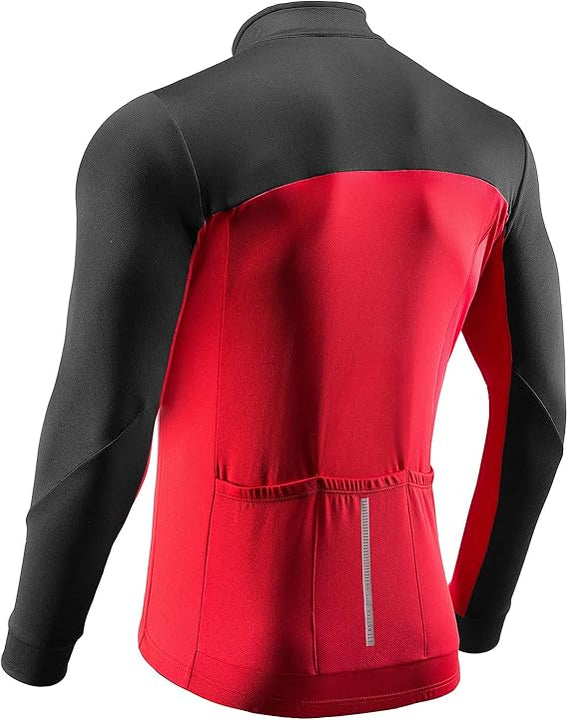 Przewalski Men's Cycling Jacket Thermal Long Sleeve Winter Bike Jacket Breathable Full Zipper Bicycle, XL