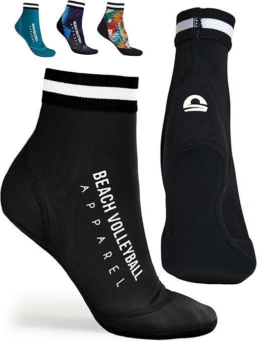 Beach Volleyball Apparel Neoprene Sand Socks (Black, UK 5-7.5 M
