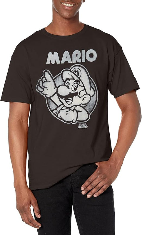 Nintendo Men's So Mario T-Shirt, Black, Large