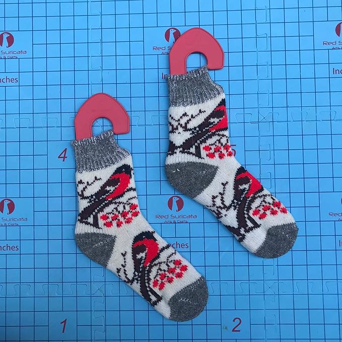 Red Suricata Adjustable Size Sock Blockers - Pair of Socking Stretchers for Knitting & Crochet Socks