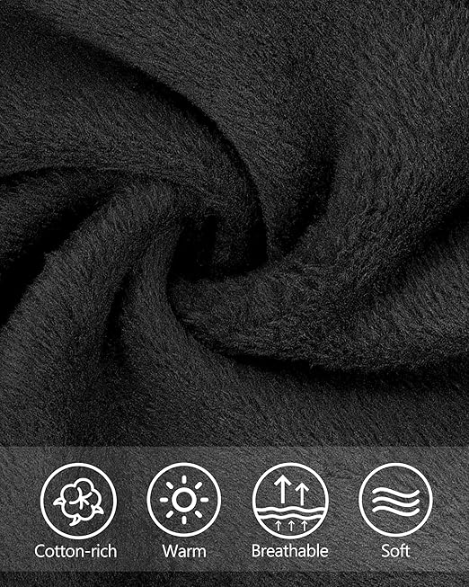 JOCMIC Girls Fleece Lined Leggings Winter Thermal Trousers Pants Thick and Warm Pack of 2 Black, 5-6 Years, Tag 120