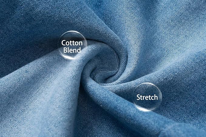 ECUPPER Womens Jeans High Waist Skinny Fit Stretch Jeans Denim Trousers with Pockets Light Blue 3XL