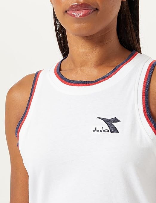 Diadora Women's L. Tank TWEENER, Optical White, XL