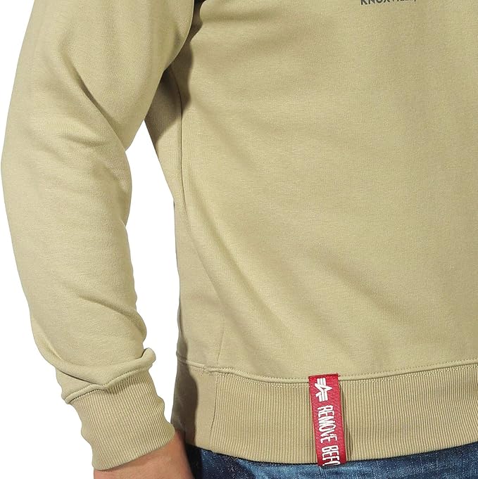 ALPHA INDUSTRIES Men's Basic Sweater Sweatshirt, Light Olive, 4XL