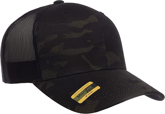 Yupoong YP Classics Retro Trucker Cap, Multicam Black, One Size