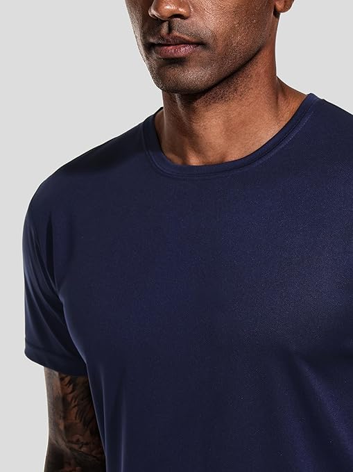 Teesmen Man Sports T Shirt 2pack Gym Short Sleeve Running Plain Mulit Crew Neck Workout T-Shirt  XL)