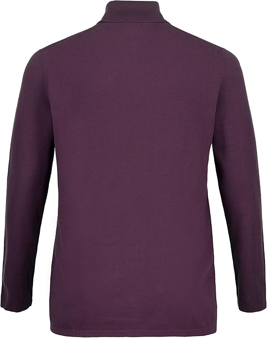 STHUGE Men's Turtle Neck Sweater, Aubergine, XL