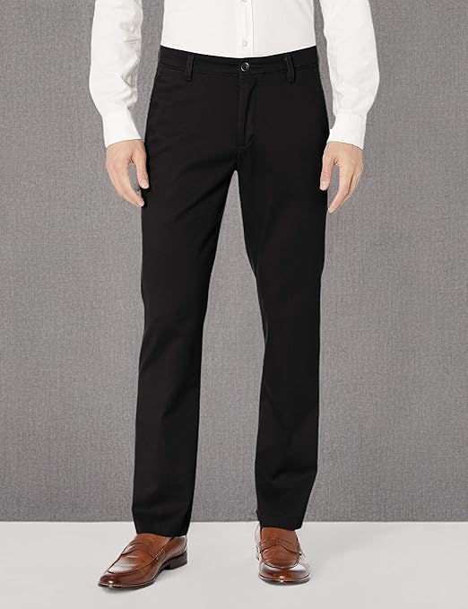 Dockers Men's Easy Khaki Slim fit Casual Pants, Black, 33W 30L