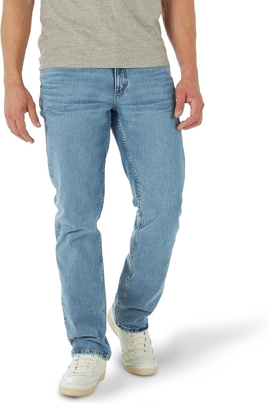 Lee Men's Legendary Relaxed Straight Jean, Icey Blue, 28W x 32L