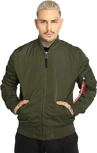 Alpha Industries Men's MA-1 TT Bomber Jacket, Sage-Green, S