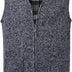Herothorn Mens Knitted Vest Cardigan Sleeveless V-Neck Fleece Lining Jacket Zip Thick Vest Casual Vest Grey