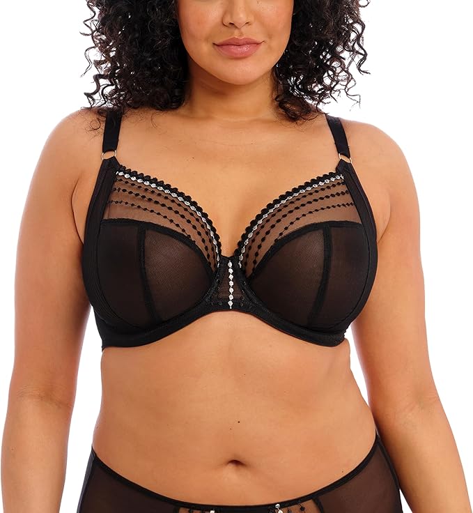 Elomi Women's Matilda Underwire Embroidered Plunge Bra
