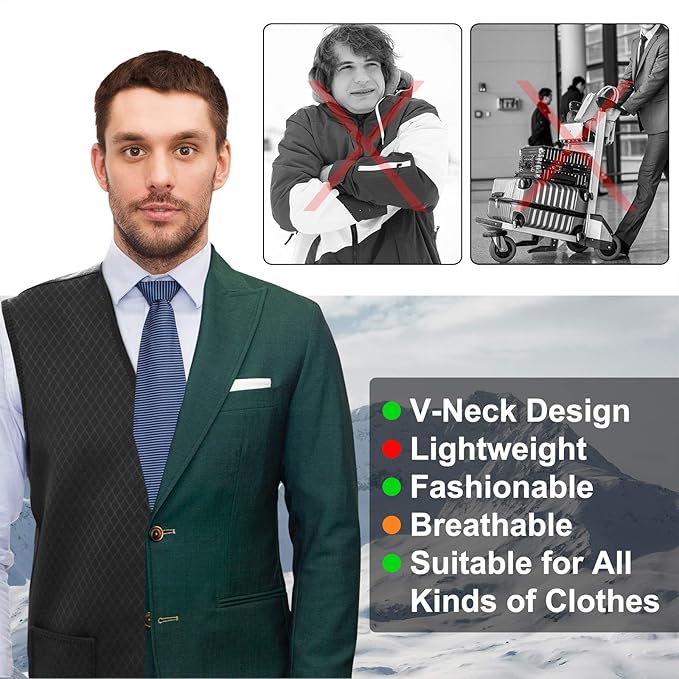 SHAALEK Heated Vest Men Women - Heated Jacket, 10000mAh Heated Gilet for Winter Outdoor, XL