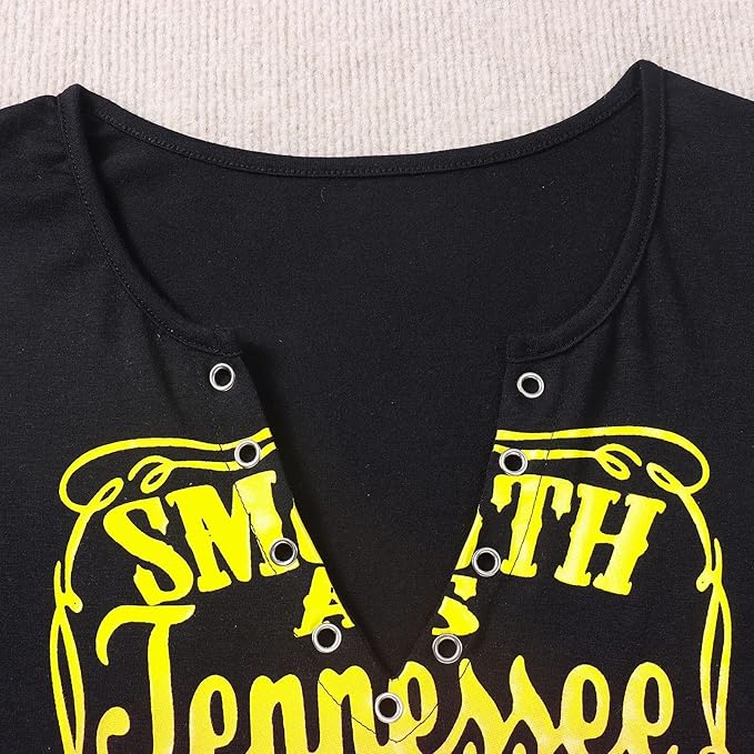 Women's Tank Top Summer Smooth As Tennessee Whiskey Shirt Sleeveless Basic T-Shirt Sexy V-Neck Vest Tunic Blouse Top, Black (black-2), S