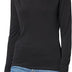 NA-KD Women's Draped Long Sleeve Top Shirt, Black, X-Large