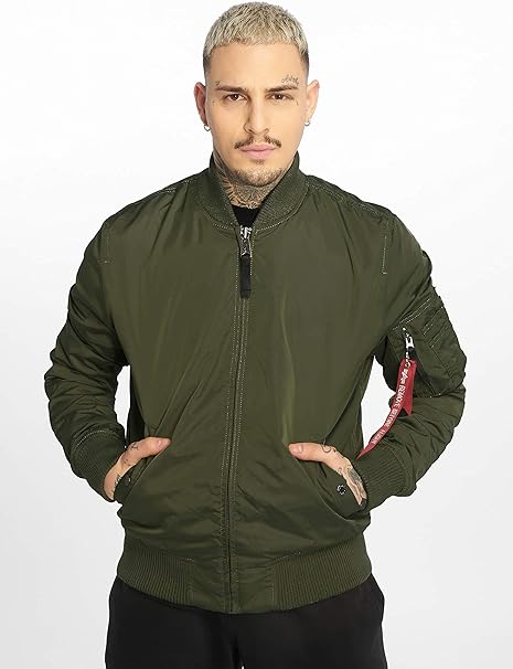 Alpha Industries Men's MA-1 TT Bomber Jacket, Sage-Green, S