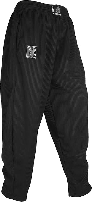 Millionen-olly NM: Bodybuilding Trousers Gym, Black, 2XL