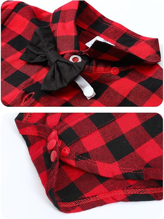 mintgreen Baby Boy Suit, Wedding Outfit Bodysuit Gentleman Clothing Set Suspender Trousers + Shirt, Black & Red, 6-9 Months, 70