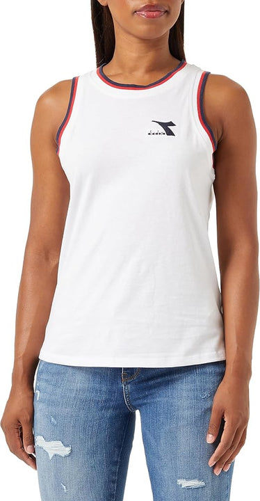 Diadora Women's L. Tank TWEENER, Optical White, XL