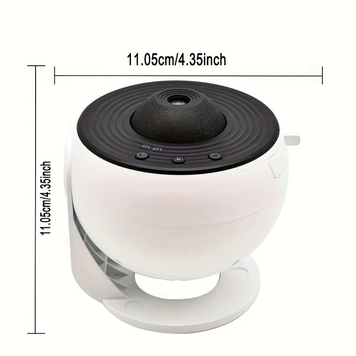 Galaxy Star Projector – 360° Night Light with 12 Interchangeable Discs