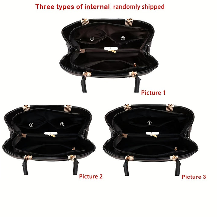 Chic Women’s Bow Handbag – Top Handle Satchel with Coin Purse & Adjustable Strap