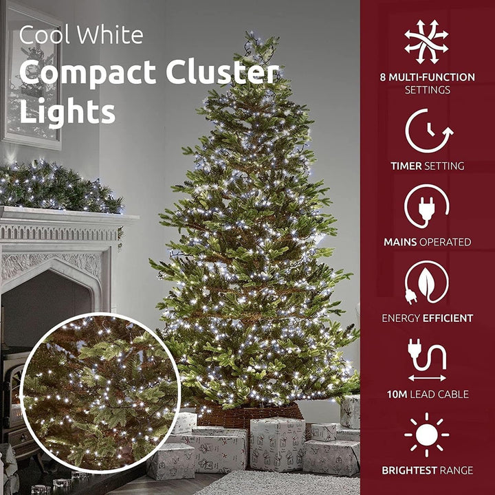 500 LED Christmas Fairy Lights – 8 Modes, Timer, Waterproof, Indoor/Outdoor