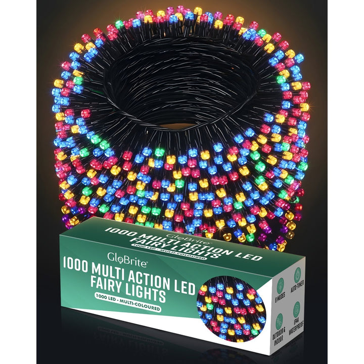 GloBrite 100–1000 LED Fairy Lights – 8 Modes Waterproof Outdoor Christmas Lights